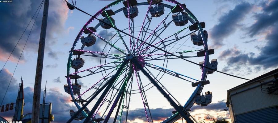 Sunset over the park